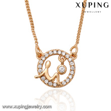 41930 xuping Alibaba fashion jewelry molds for sale refined 18k gold round pendant necklace jewelry accessory